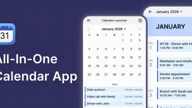 2026 Calendar Launcher header