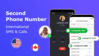 2nd Phone Number - Call & Text header