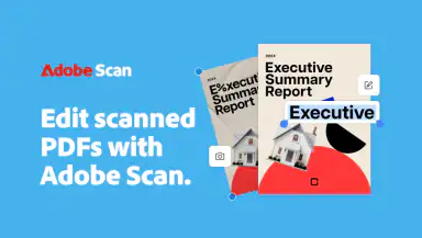 Adobe Scan AI PDF Scanner, OCR header