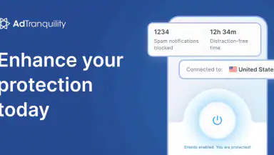 AdTranquility VPN Spam Blocker header