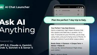 AI Chat Launcher: AI Assistant header