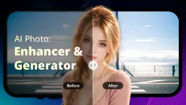 AI Photo Enhancer & Generator header