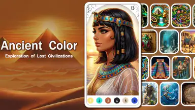 Ancient Color By Number Game header