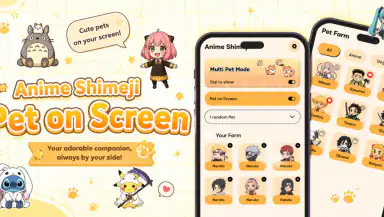 Anime Shimeji, Pet On Screen header