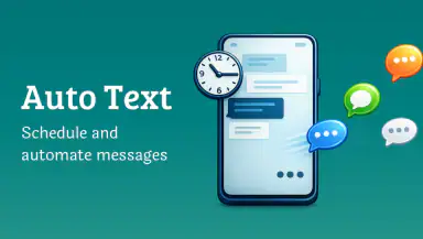 Auto Text - Schedule Messages header