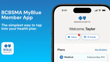 BCBSMA MyBlue Member App header