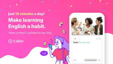 Cake - Learn English & Korean header