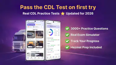 CDL Prep 2026: Test Practice header