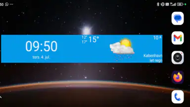 Clock, Date and Weather Widget header