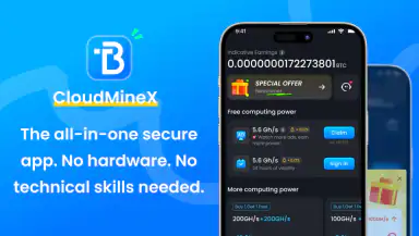 CloudMineX-Mining App header