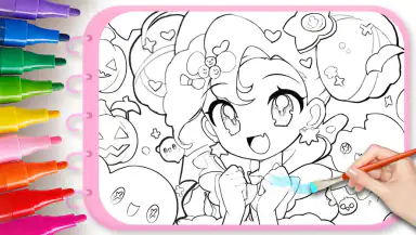 Cute Drawing : Anime Color Fan header