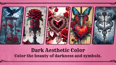 Dark Aesthetic Color by Number header