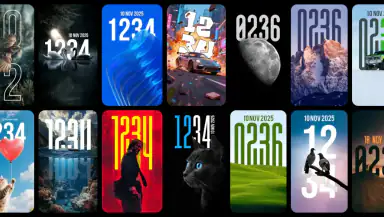 Depth Wallpapers & Live Clock header