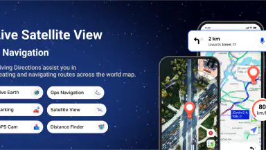 Earth Map: Live Satellite View header