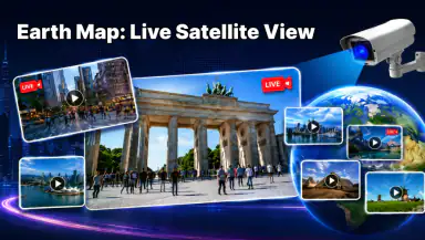 EarthVista: Live Satellite Map header