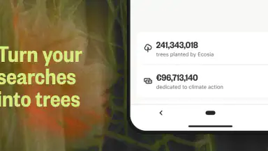 Ecosia: Search to plant trees header