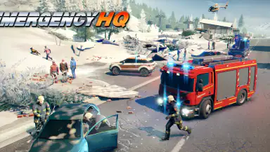 EMERGENCY HQ: firefighter game header