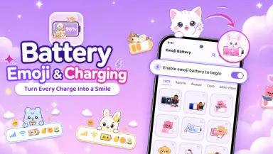 Emoji Battery Widget & Icons header
