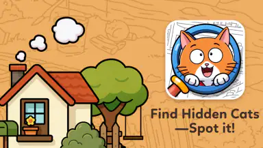 Find Hidden Cats- Spot it! header