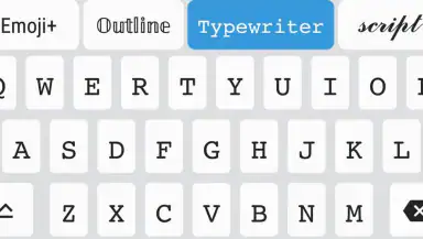 Fonts Keyboard header