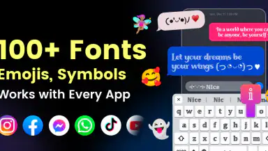 Fonts Keyboard Themes & Emoji header