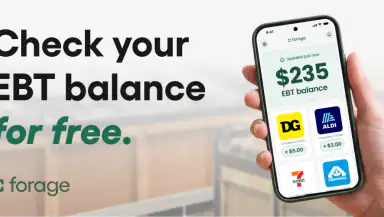 Forage EBT Balance & Rewards header
