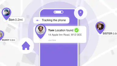 Friend Tracker: Find a Phone header