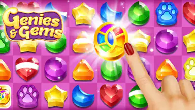 Genies & Gems - Match 3 Game header