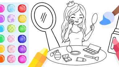 Glitter Beauty Coloring Pages header