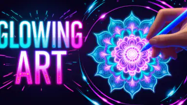 Glow Art Drawing - Doodle App header