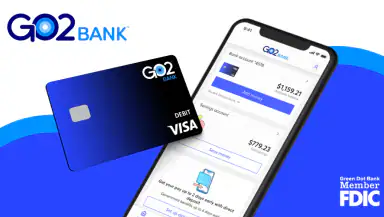 GO2bank: Mobile banking header