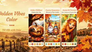 Golden Autumn: Color by Number header