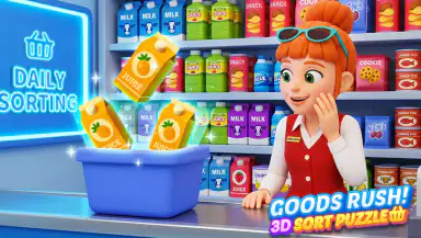 Goods Rush! 3D Sort Puzzle header