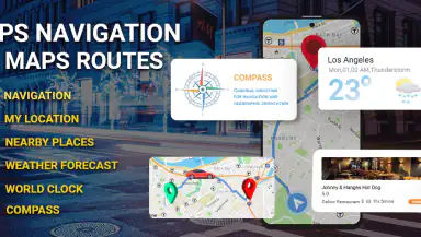 GPS Maps Voice Navigation App header