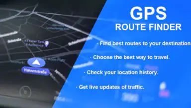 GPS Navigation: Road Map Route header