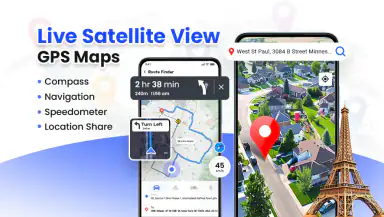 GPS Satellite Live Earth Map header