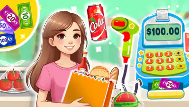 Grocery Market Cashier Store header