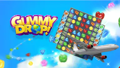 Gummy Drop! Match 3 & Travel header