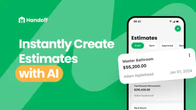Handoff Construction Estimator header