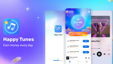 Happy Tunes - Earn & Play header