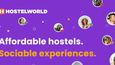 Hostelworld: Hostel Travel App header