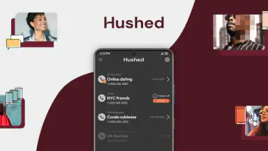 Hushed: US Second Phone Number header