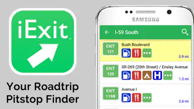 iExit Interstate Exit Guide header