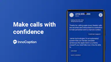 InnoCaption Live Call Captions header