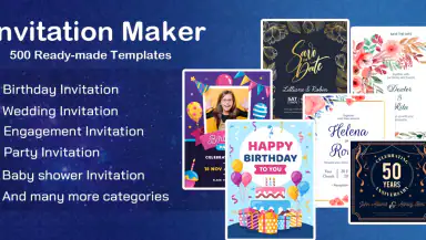Invitation card Maker, Design header