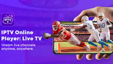 IPTV Online Player: Live TV header