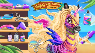 Jungle Animal Hair Salon 2 header