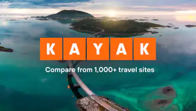 KAYAK: Flights, Hotels & Cars header