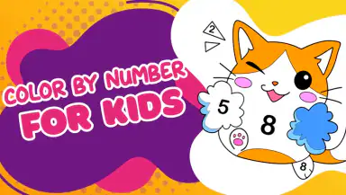 Kids Coloring Book by Numbers header