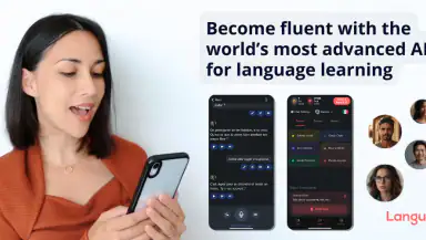 Langua: AI language learning header